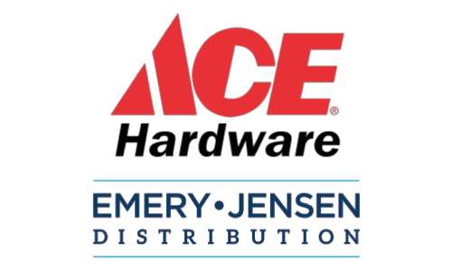 Logo Ace Hardware and Emery Jensen Distribution 