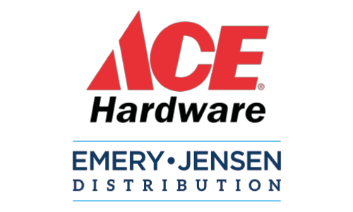 Logo Ace Hardware and Emery Jensen Distribution