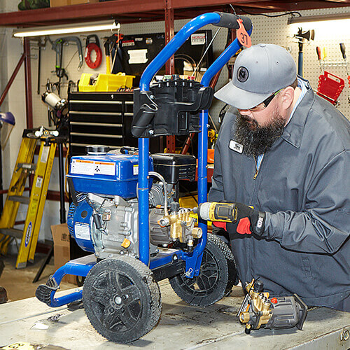 Technician working on Powerhorse product