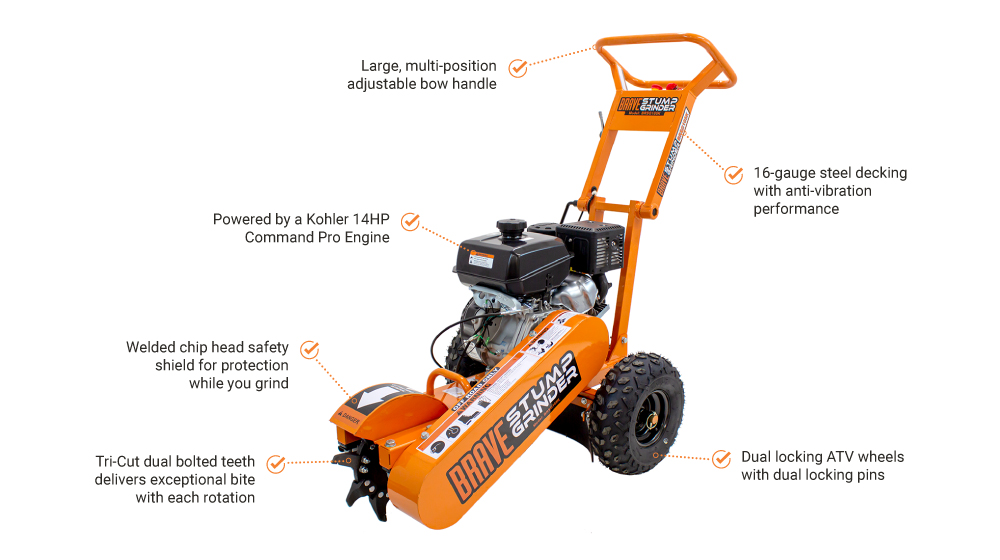 Brave Stump Grinder | 14HP Kohler | BRSG105K @ Great Northern