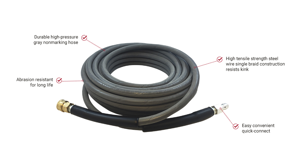 NorthStar Nonmarking Pressure Washer Hose 4000 PSI 50 Ft. x 3 8 In. 42945 Great Northern Equipment