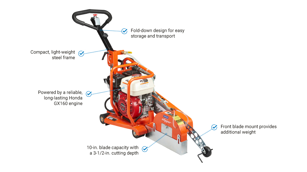 Norton Clipper Early Entry Saw W/ Vac Attach Wet Kit | Honda GX160