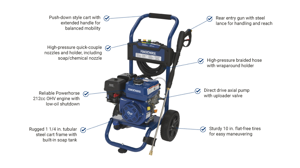 Preiser 14408 牛 1:87 Powerhorse Pressure Washer | 3400 PSI | 2.7 Gpm | 115176 @ Great