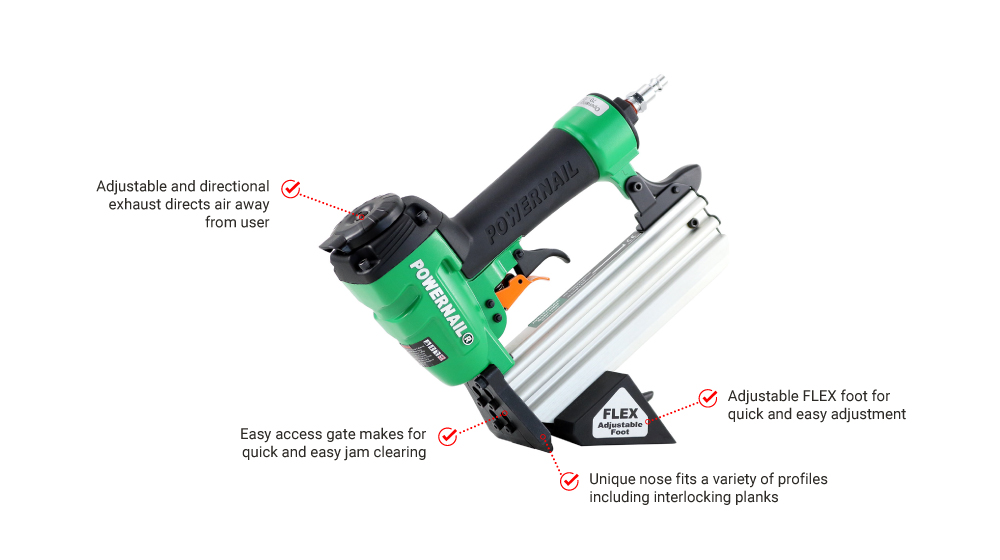 IMG_1-FEATURES_POWERNAIL_2000FKIT_PNEUMATIC_20_GAUGE_CLEAT_FLOORING_NAILER