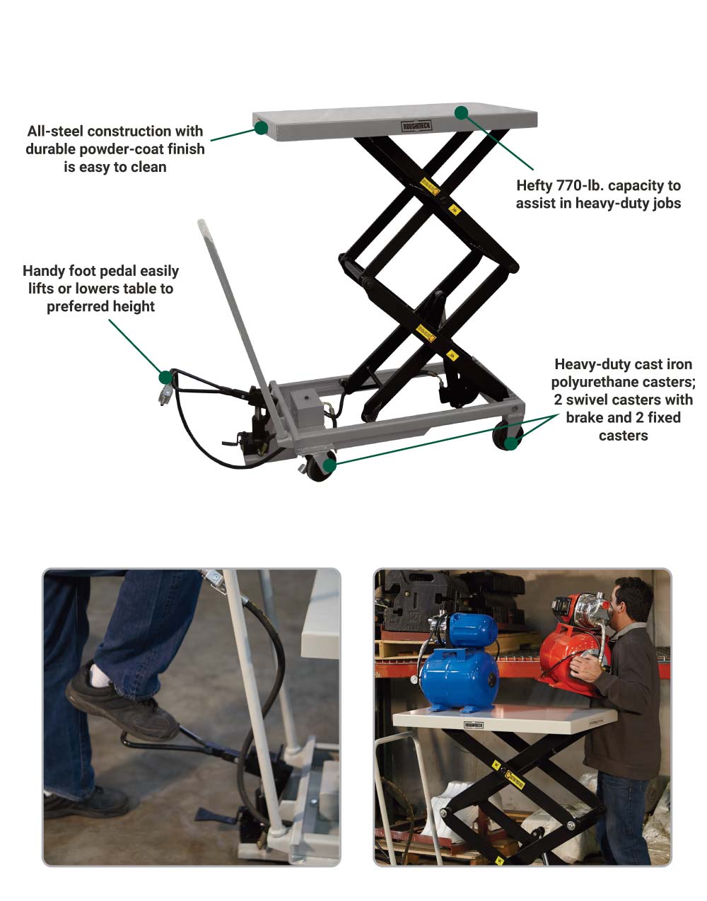 Scissor Platforms Stable Lifting - Manual Elevation Support Rack, Easy ...