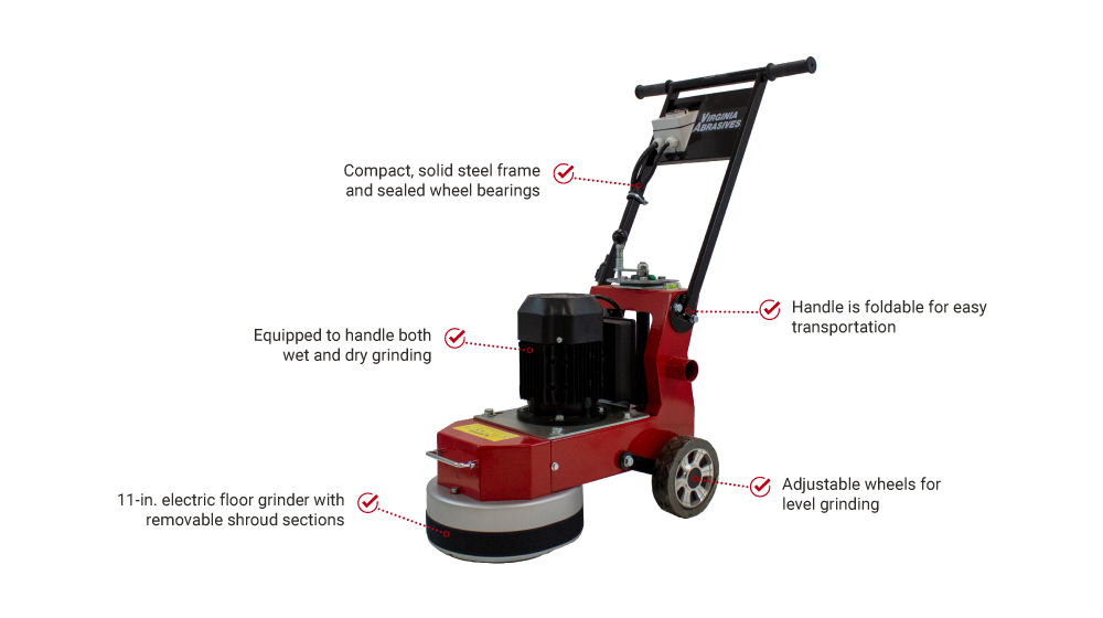 Virginia abrasives concrete grinder discount