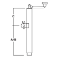 Picture of Ultra-Tow Topwind Square Tube-Mount Jack | 3000-Lb. Lift Cap