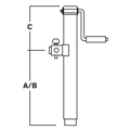 Picture of Ultra-Tow Sidewind Square Tube-Mount Jack | 3000-Lb. Lift Cap