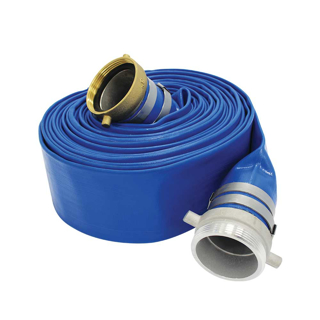 Picture of JGB | 2-in. X 50-ft. Blue PVC Discharge Hose MxF Water Shanks