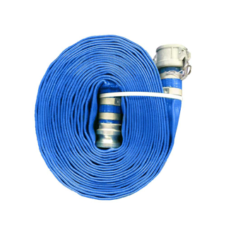 Picture of JGB | 3-in. X 50-ft. Blue PVC Discharge Hose CxE Camlocks