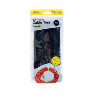 Picture of Wrap-It Self Gripping Cable Ties | 12-In. X 3/4-In. | 6 Packs of 12