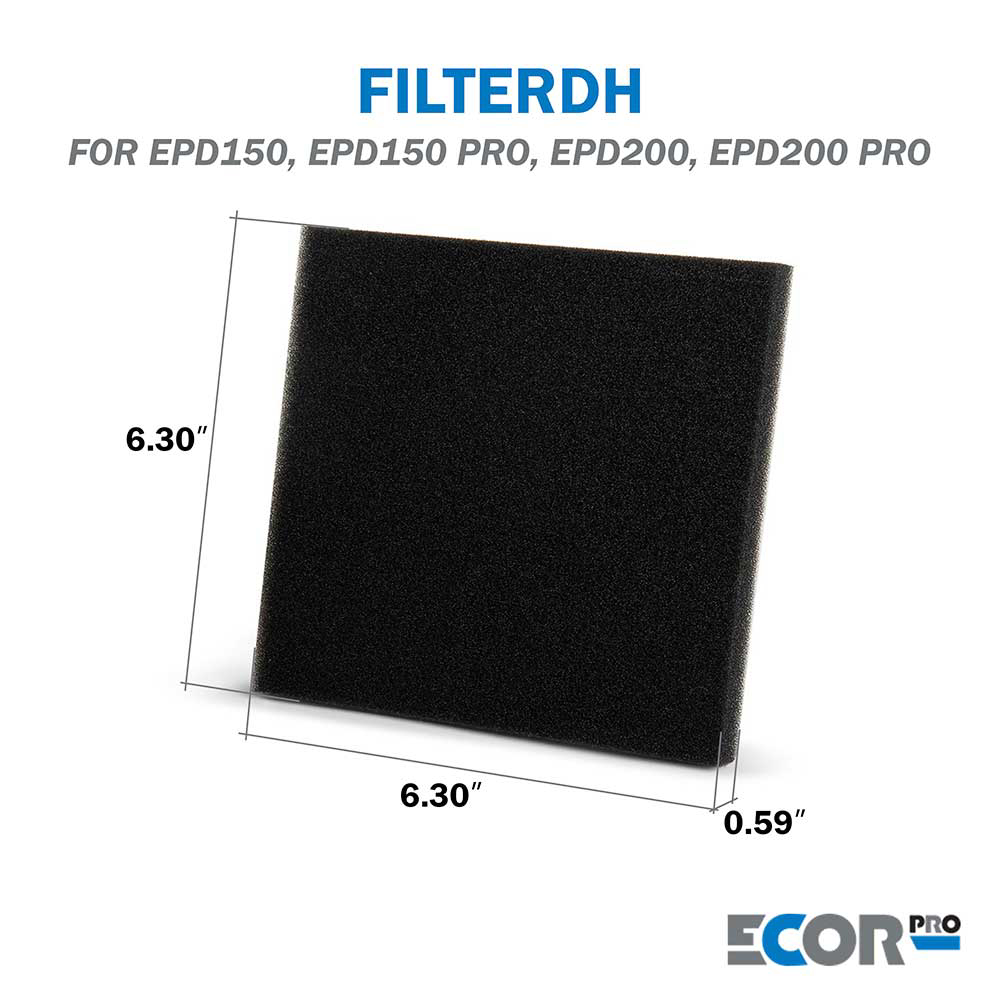 EcorPro Filter Three Pack | Compatible with: DH25XX, DH35XX, EPD150 ...