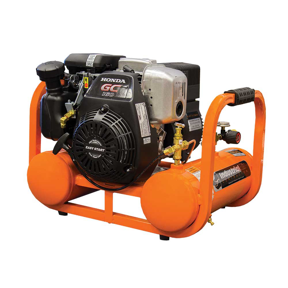 Industrial Air Compressor Pontoon Medium Duty 4 Gallon 5.0 CFM 90 PSI Honda GC160 CTA5090412 50.SAN Great Northern Equipment
