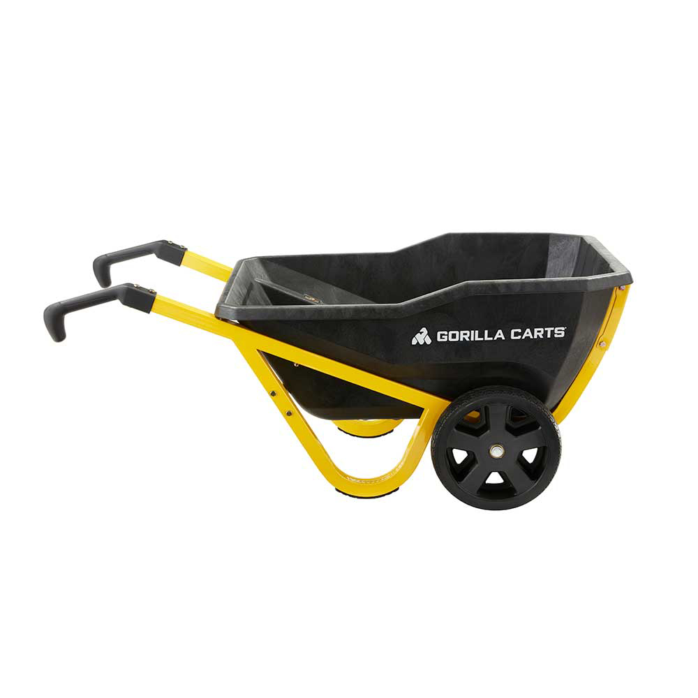 Gorilla Carts Yard Cart | Polyethylene Bed | 7 Cu. Ft