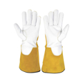 Picture of Klutch Cut Resist Cowhide Tig Weld Glove XL Pair Gold/White