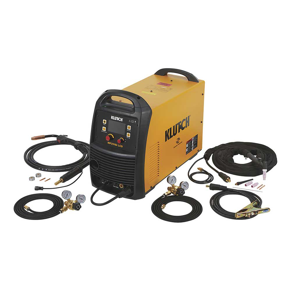 Klutch MP251SiLCD InverterPowered MultiProcess Welder LCD MIG