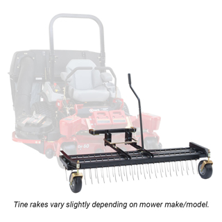 Picture of Jrco 60-In. Tine Rake Dethatcher | Heavy Duty Wheels | Mount Bar | 2 In. Receiver- Bad Boy