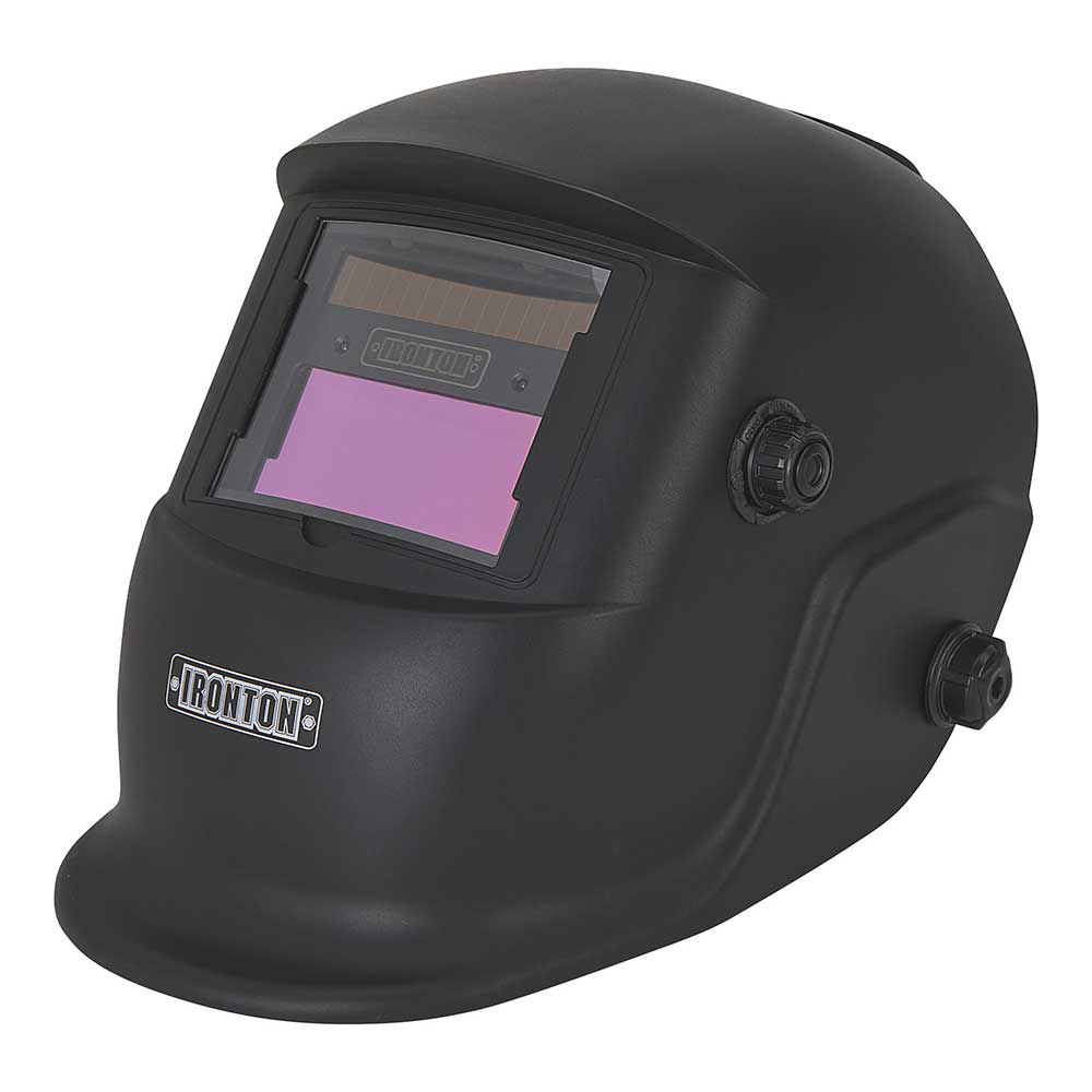 Ironton Auto-Darkening Welding Helmet with Grind Mode | Matte Black | Large  | 113643 @ Great Northern Equipment