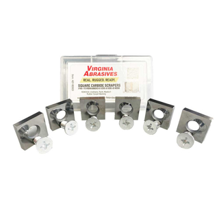 Picture of Virginia Abrasives Square Carbide Scraper Replacements | Box of 6