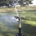 Picture of DISCONTINUED:Strongway Tripod Sprinkler with Round Base | 3/4-In. Brass Sprinkler Head | 2 Nozzles