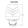 Picture of Uni Pro | KM 117 Utility Suspension Seat | Yellow Vinyl