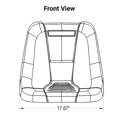 Picture of Uni Pro | KM 106 Bucket Seat | Cub Cadet or Troy-Bilt Mower | Black Vinyl