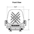 Picture of Uni Pro | KM Universal Forklift Seat with Mechanical Suspension | Black Vinyl