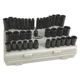 Picture of Klutch | Drive Impact Socket Set | 3/8-In. and 1/2-In. | SAE & Metric