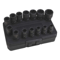 Picture of Klutch | Drive Impact Socket Set | 1/2-In. | Chrome | Metric