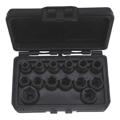 Picture of Klutch | Drive Impact Socket Set | 1/2-In. | Chrome | Metric