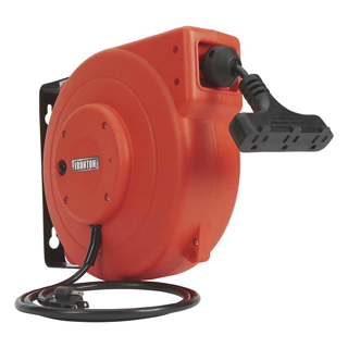 Picture of DISCONTINUED:Ironton Retractable Extension Cord Reel | 33-Ft. | 16/3, Triple Tap