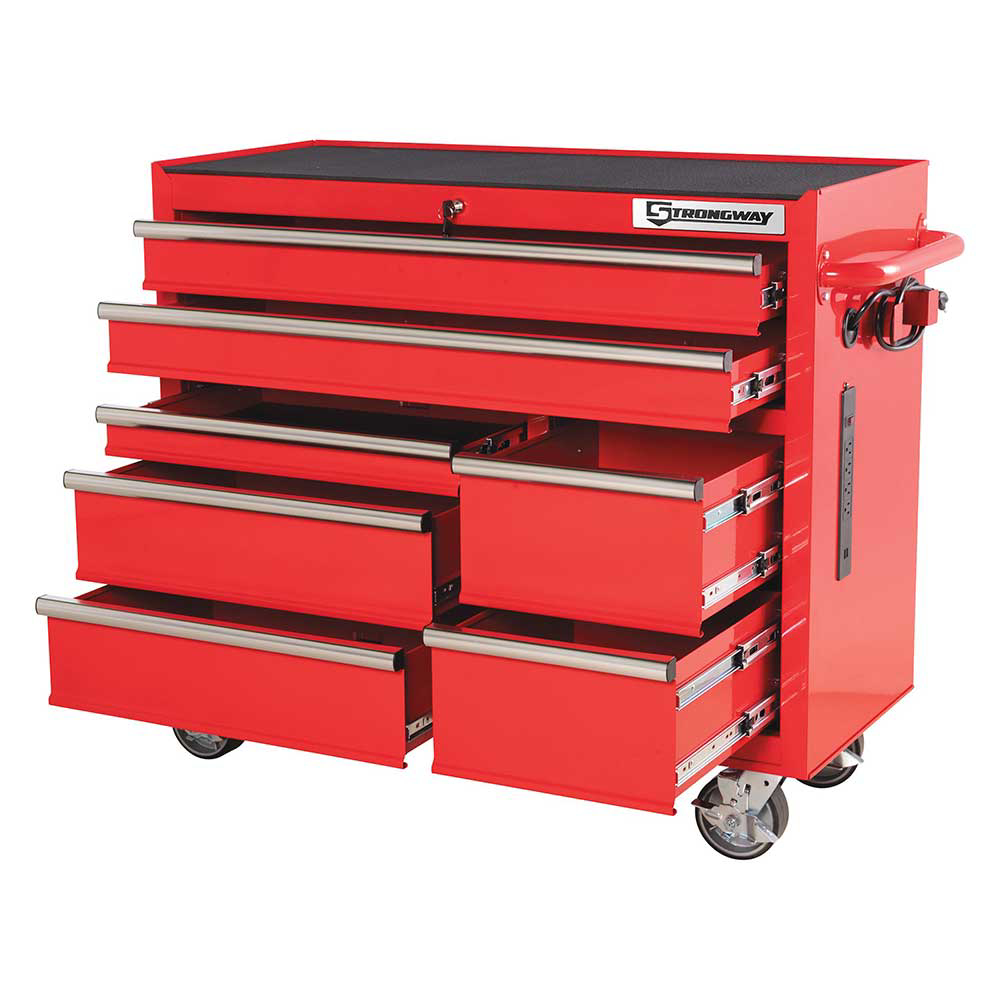 Strongway 42-In. 7-Drawer Rolling Tool Cabinet | Red | 112078