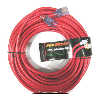 Picture of Pro Style Lighted Extension Cord Red | 12/3 100-Ft. SJTW