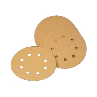 Picture of Virginia Abrasives 100 Grit Discs | 6-In. 8H Prem Gold H and L Alo Paper | Box of 50