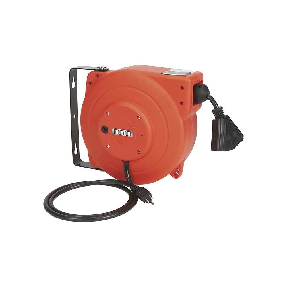 Ironton Retractable Extension Cord Reel | 40-Ft. | 12/3, Triple