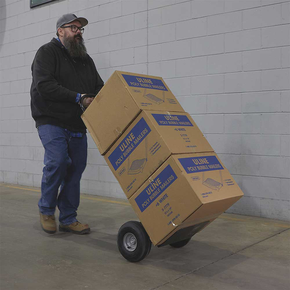 from　end． Ironton Steel Pneumatic Hand Truck - 600-Lb Capacity & 16.93