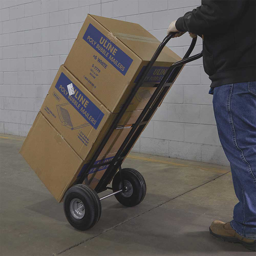 from　end． Ironton Steel Pneumatic Hand Truck - 600-Lb Capacity & 16.93
