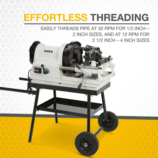 Klutch Electric Pipe Threader | 4-In. | 1/2-In. - 4-In. Capacity ...