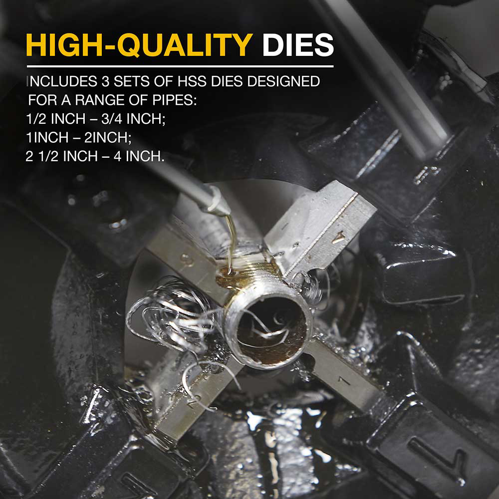 Klutch Electric Pipe Threader | 4-In. | 1/2-In. - 4-In. Capacity ...