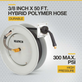 Picture of Klutch | Auto-Rewind Air Hose Reel with Hybrid Polymer Hose | 3/8-In. x 50-Ft.