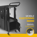 Picture of Klutch 2-Tier Welding Cart with Locking Cabinet