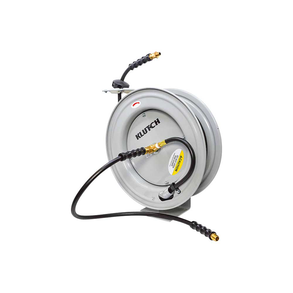 eri-pe  Klutch | Auto Rewind Air Hose Reel With Rubber Hose | 1/2-In