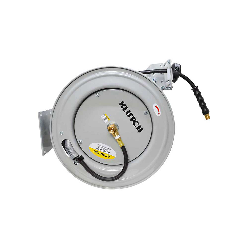 スックuk Klutch | Auto Rewind Air Hose Reel With Rubber Hose | 1/2-In