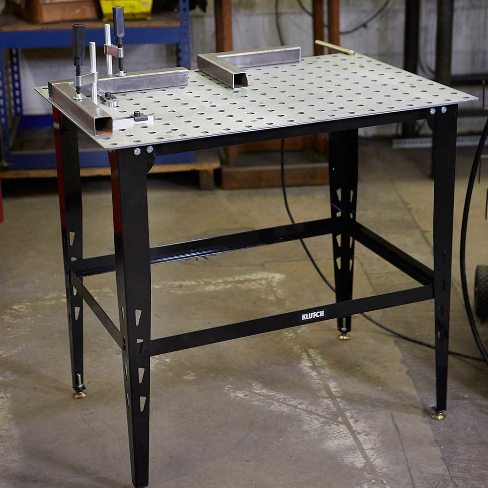 Klutch Steel Welding Table Includes Tool Kit 36 in. L x 24 in. W x 33 1 4 in. H 61158 Great Northern Equipment