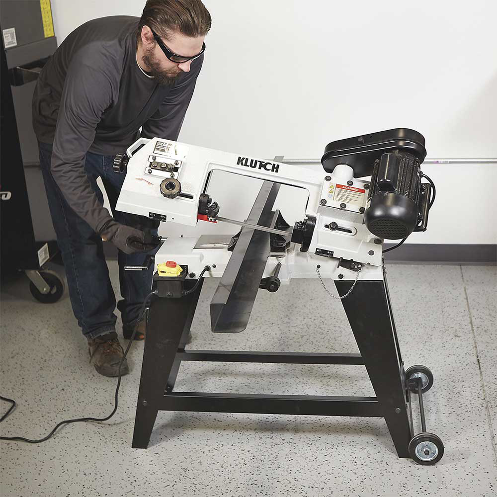 Klutch Horizontal Vertical Metal Cutting Band Saw 4 1 2 IN. x 6 In. 3 4HP 120V 49464 Great Northern Equipment
