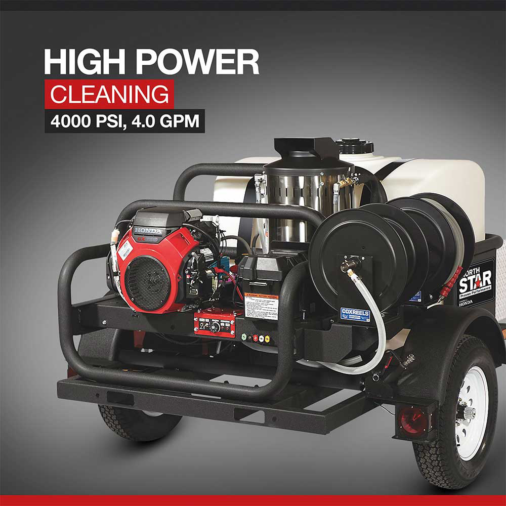 NorthStar Pressure Washer | Hot Water | Trailer-Mount | 4000 PSI