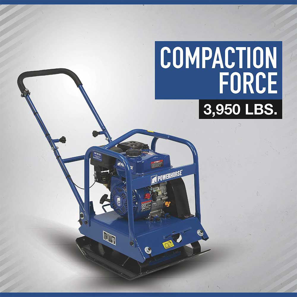 Powerhorse Forward Plate Compactor 7 HP Powerhorse Engine 52313 Great Northern Equipment