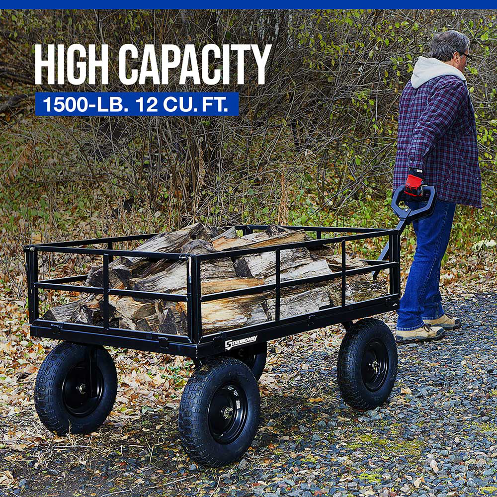 Strongway Steel Cart |1500-Lb. Capacity | 52 In. L x 34.7 In Strongway Steel Cart |1500-Lb. Capacity | 52 In. L x 34.7 In