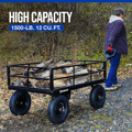 Picture of Strongway Steel Cart |1500-Lb. Capacity | 52 In. L x 34.7 In. W x 30.5 In. H|16-In. Pneumatic Tires