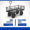 Picture of Strongway Steel Jumbo Garden Wagon | 1400-Lb. Capacity | 50 In. L x 24.1 In. W x 26.75 In. H